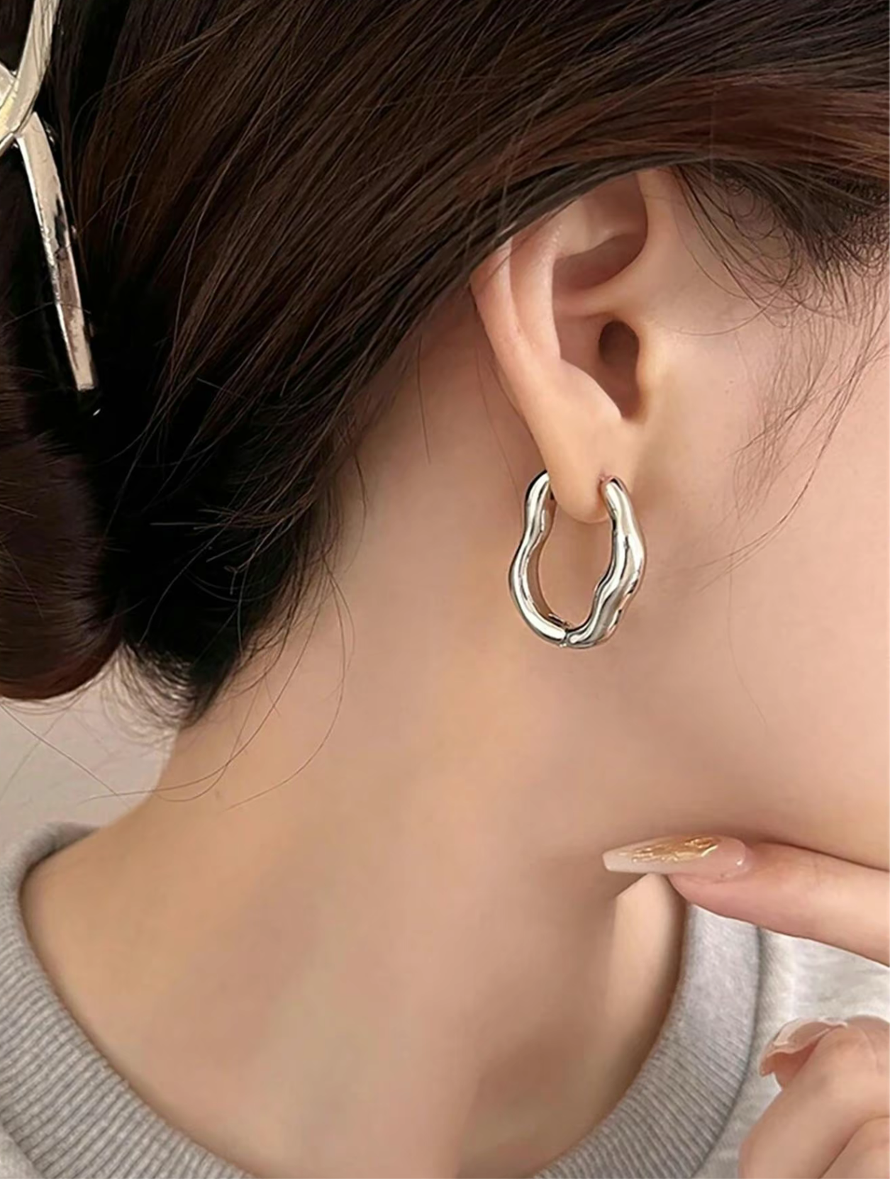 Silver Hoops