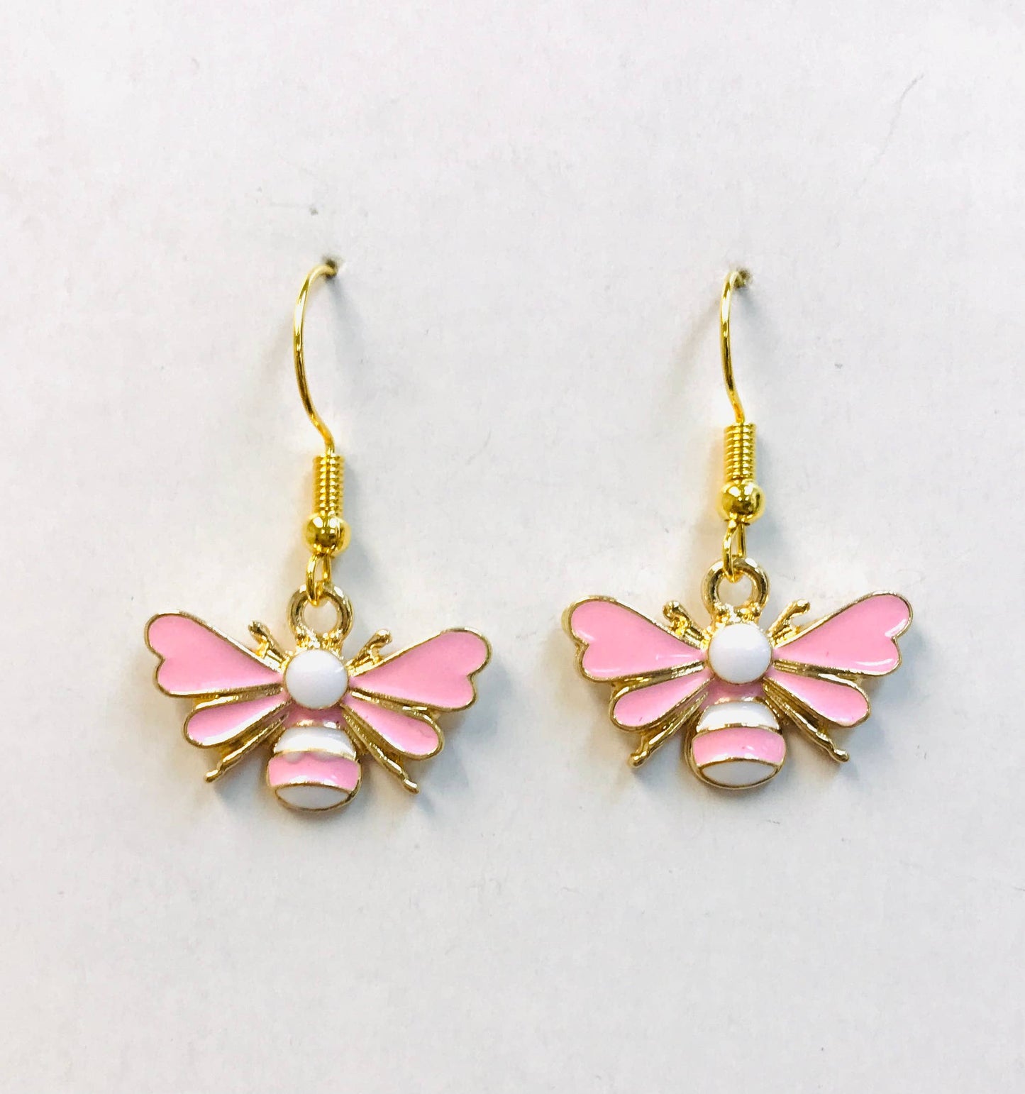 PINK Earrings Honey Bee