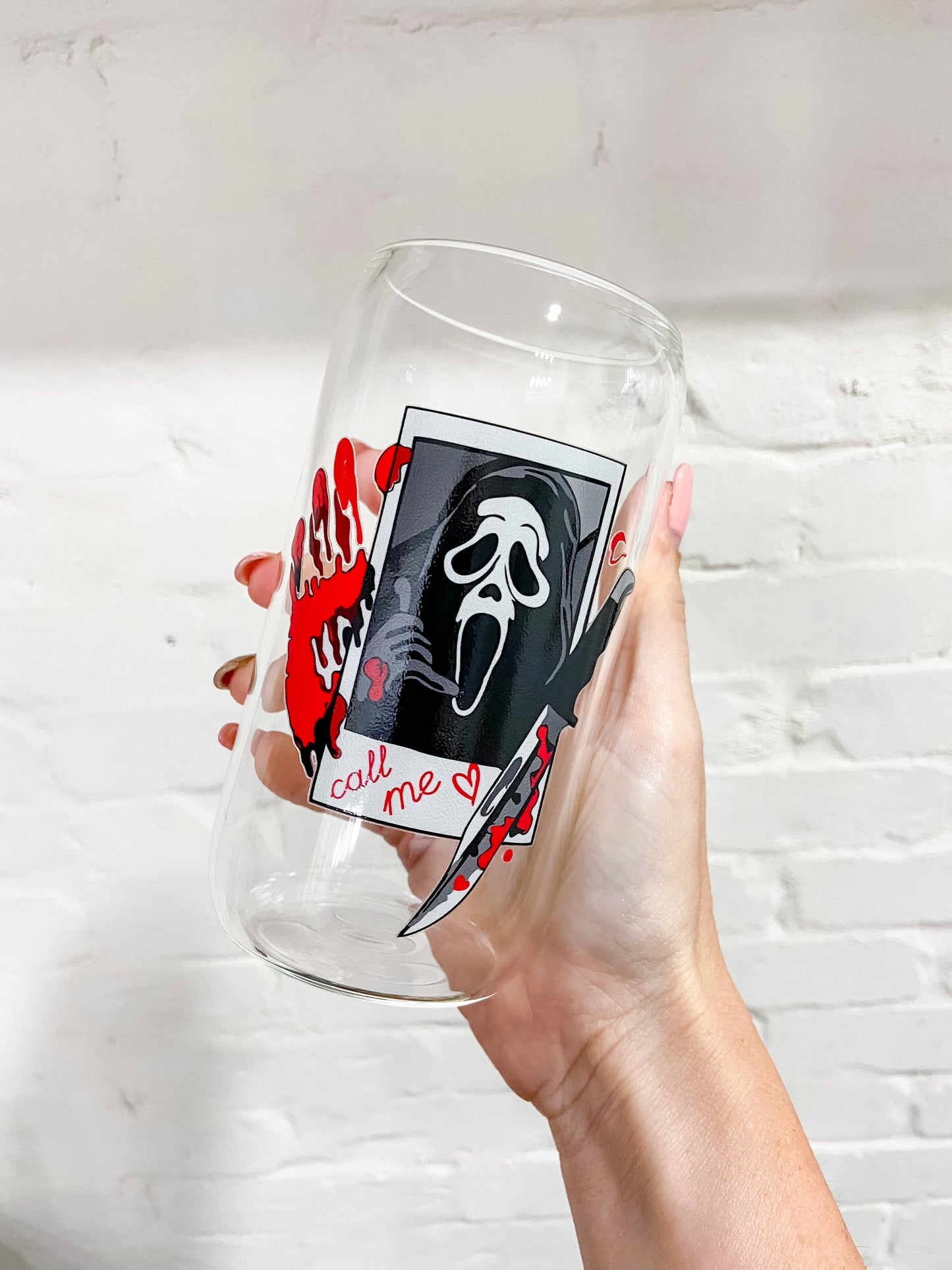 Scream; Iced coffee glass