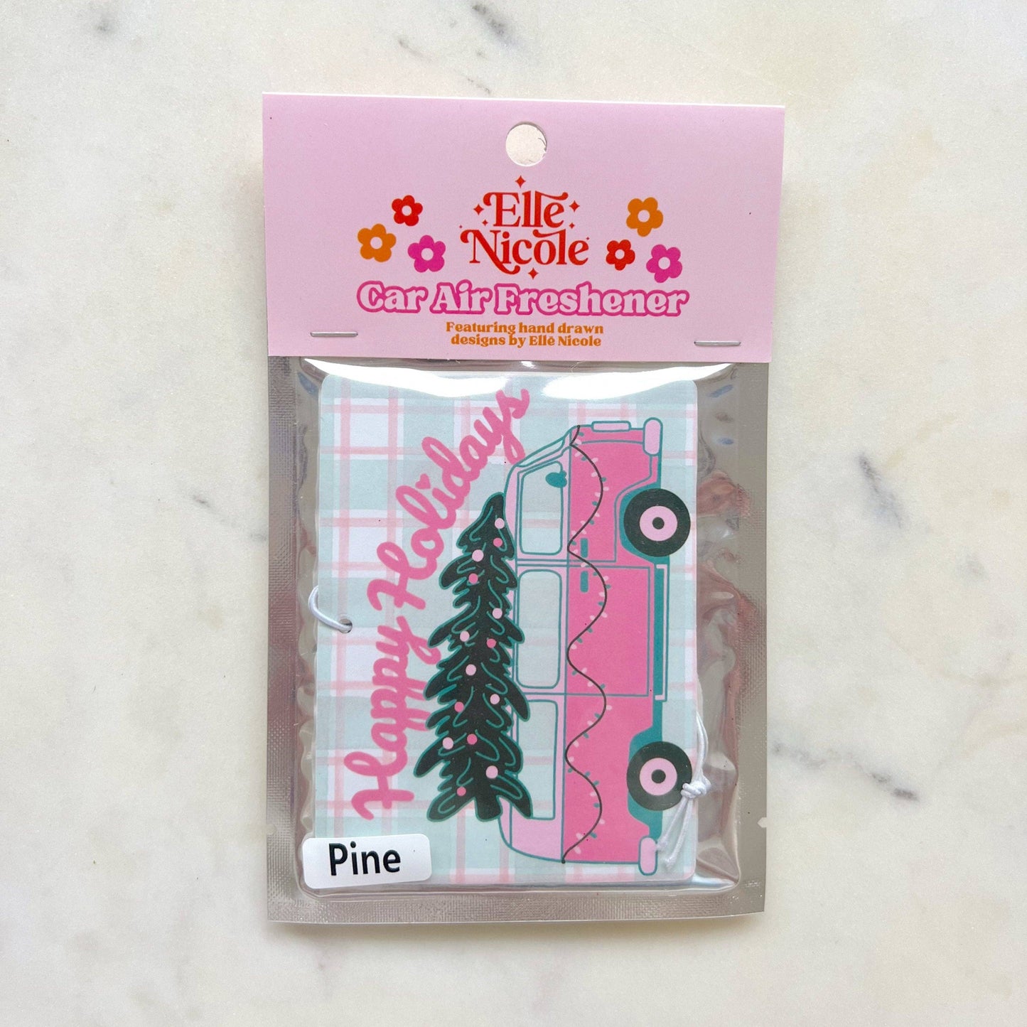 Happy Holidays Van - Air Freshener - Pine