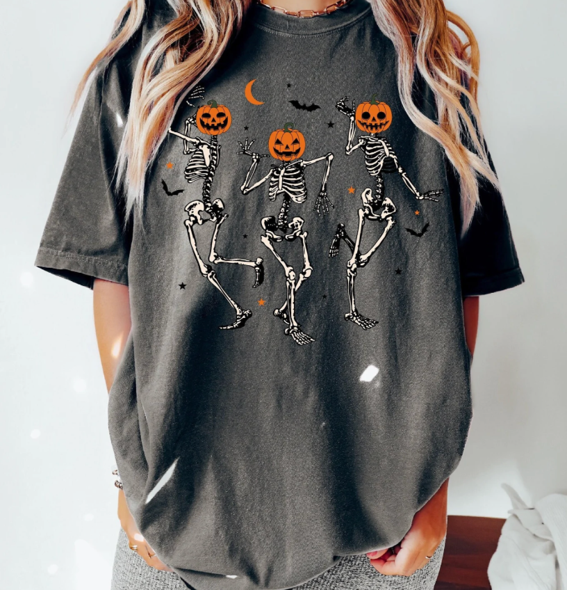 Dancing Skeleton Pumpkin Shirt