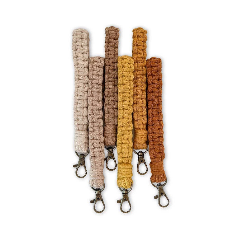 Macrame Wristlet Keychain Gifts for Her: Terracotta