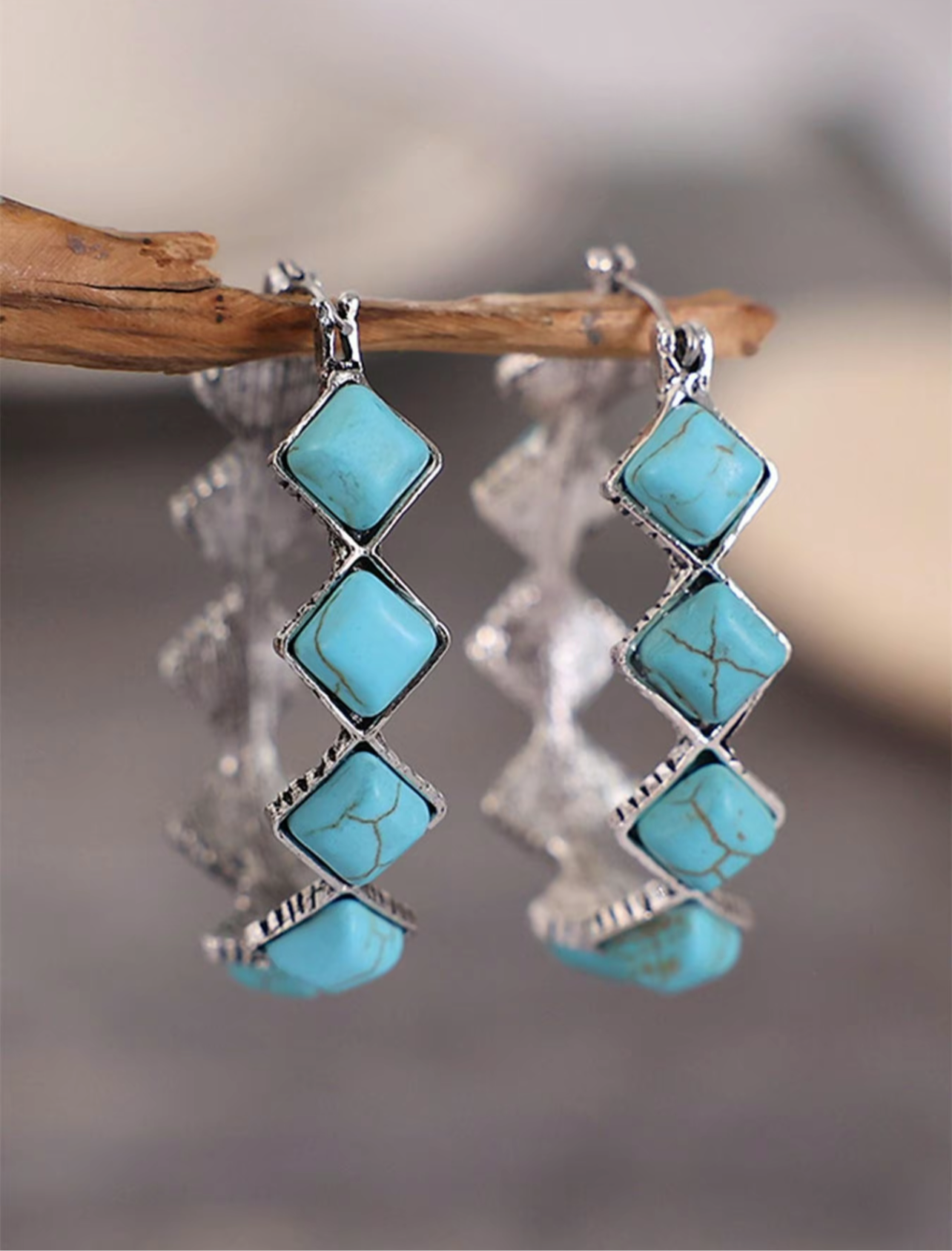 Turquoise Hoops