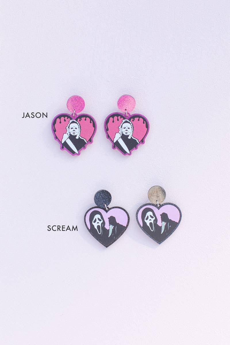 Halloween Earrings: Scream