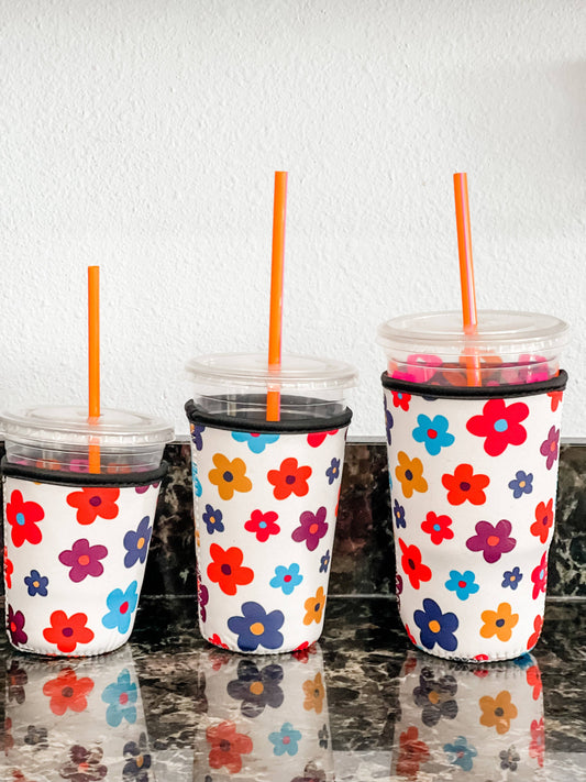 Cold Coffee Holder "Colorful Flowers": Small