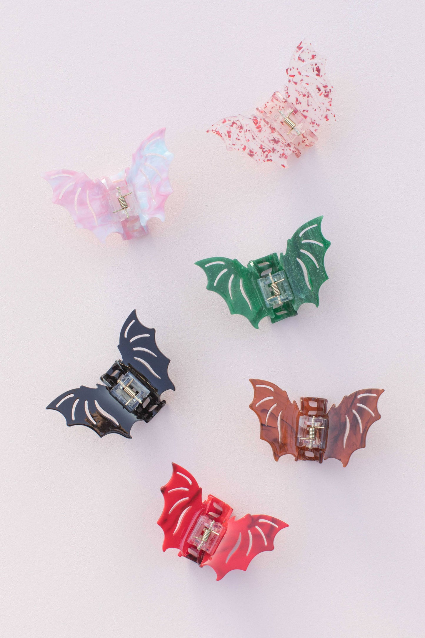 Halloween Bat Hair Clip Hair Claw: Pink Cloud