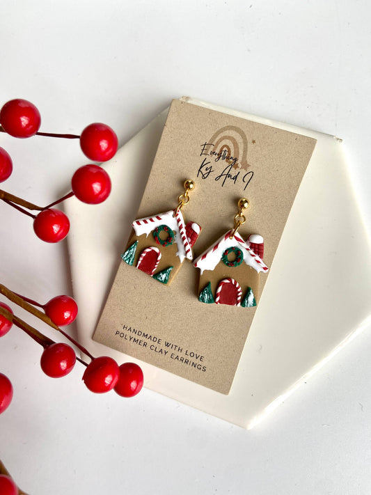 Gingerbread House Earrings