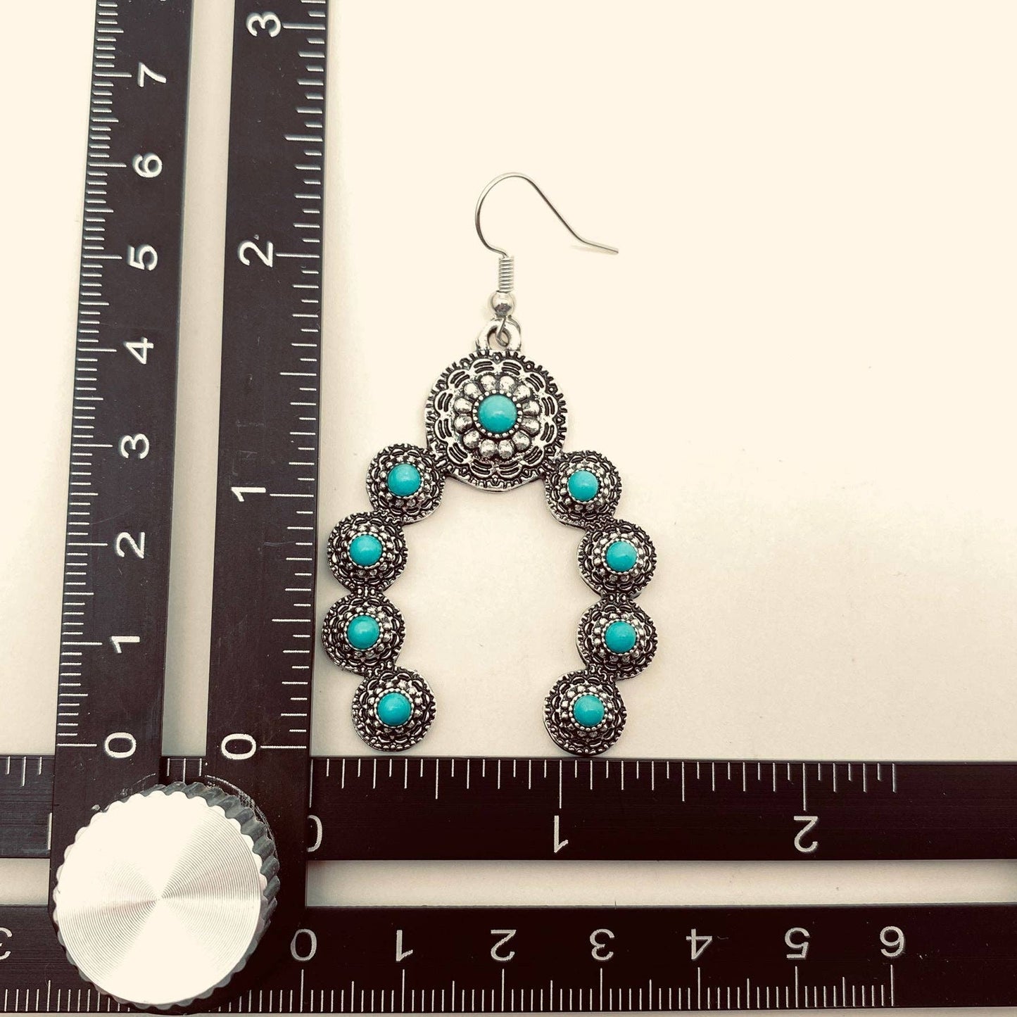 Turquoise Horseshoe Shape Dangle Earrings